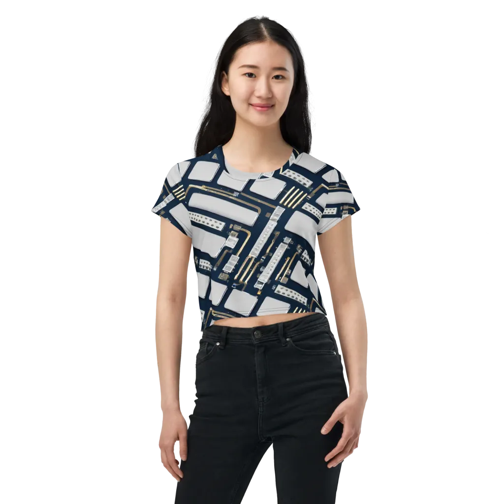 Aurum Interface on Crop Tee — Front
