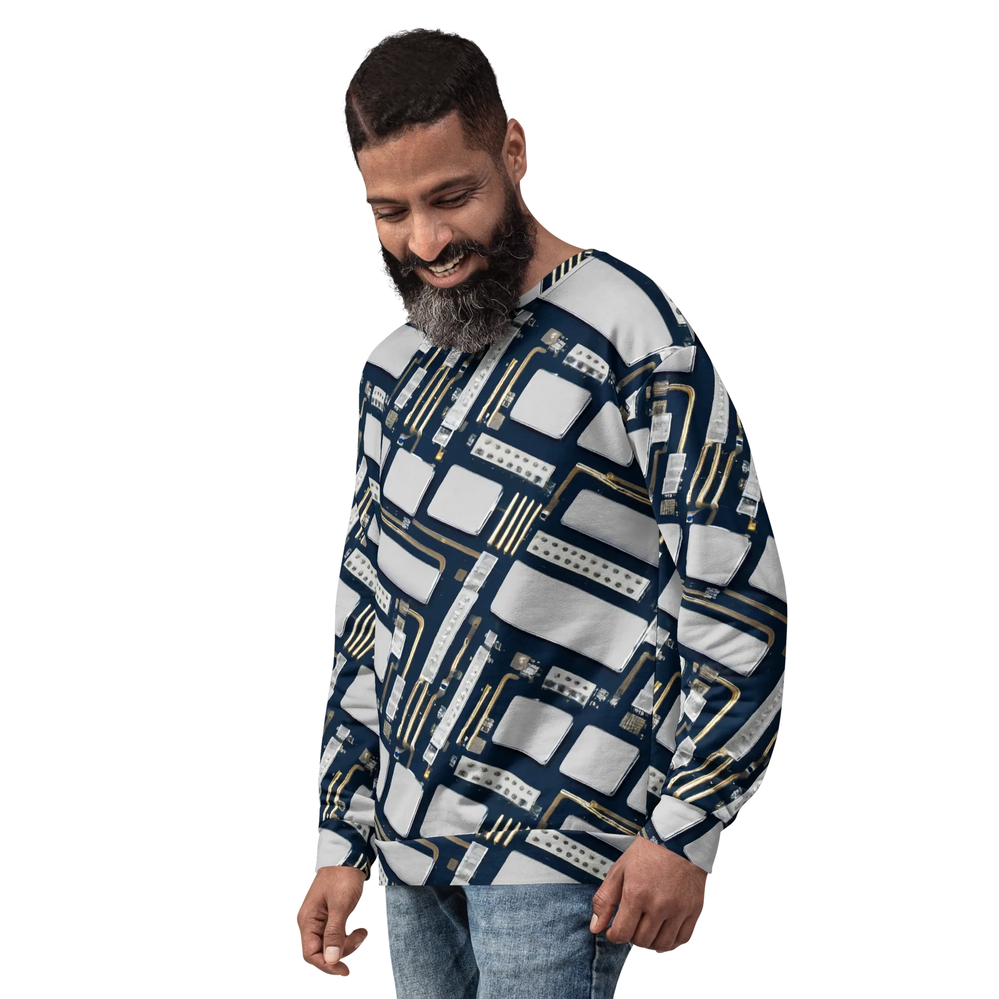 Aurum Interface on Sweatshirt — Left Front