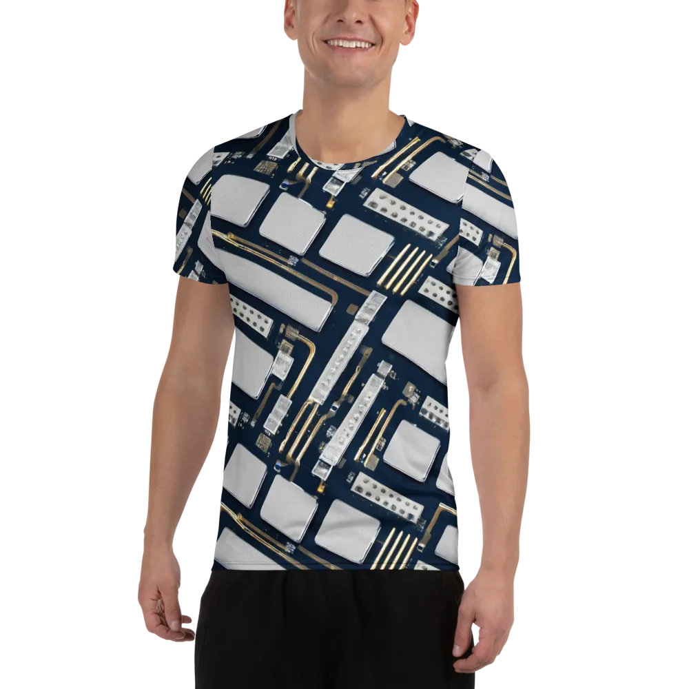 Aurum Interface on Men's Athletic T-Shirt — Front