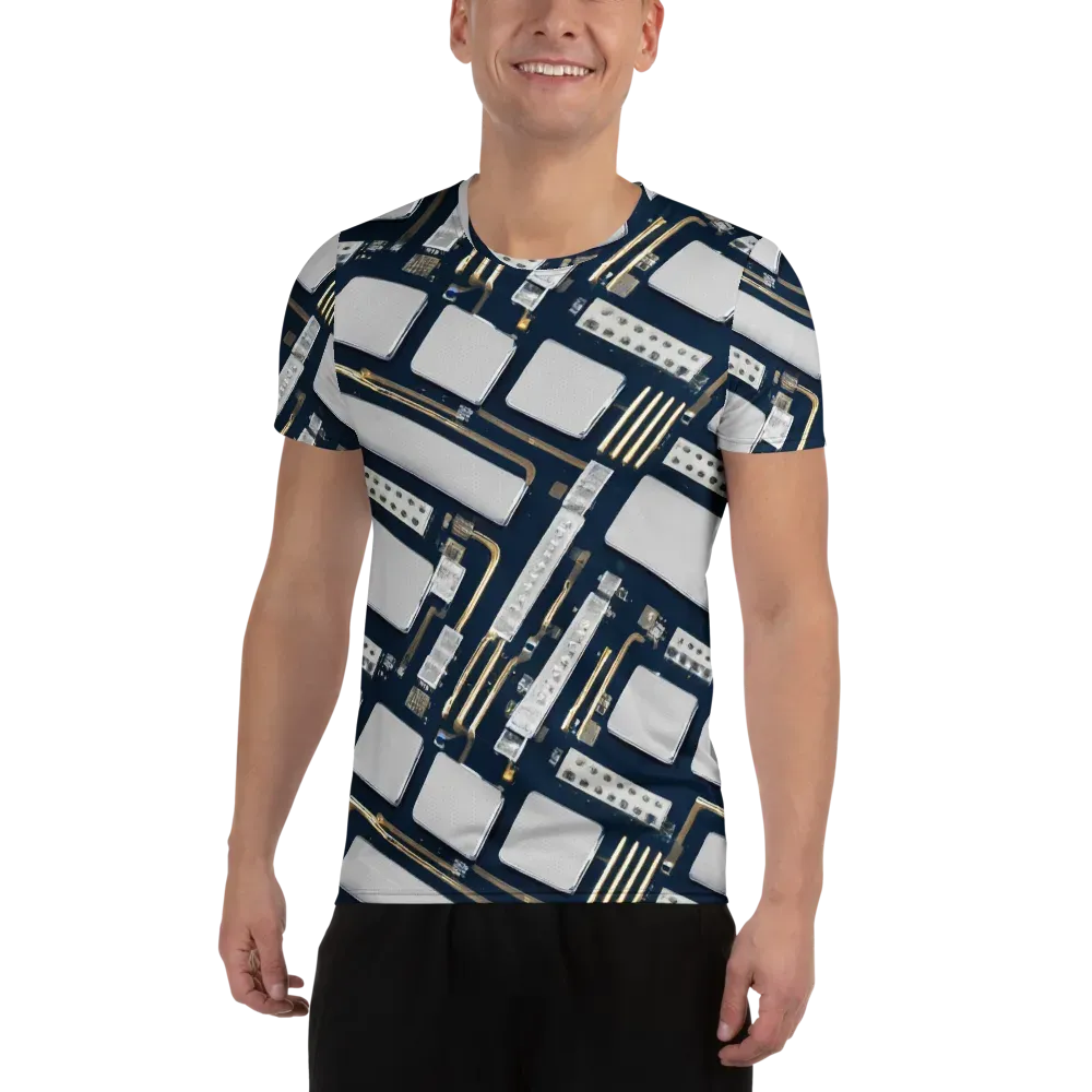 Aurum Interface on Men's Athletic T-Shirt — Front