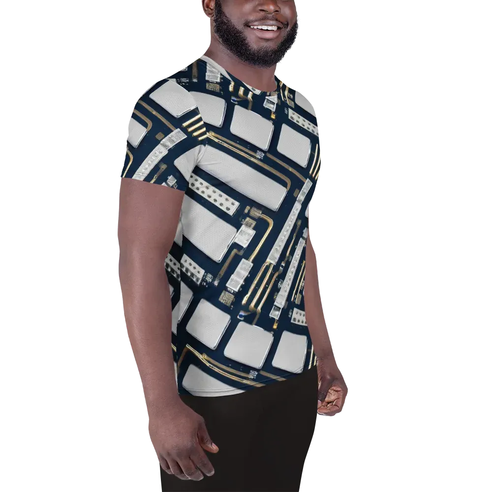 Aurum Interface on Men's Athletic T-Shirt — Right
