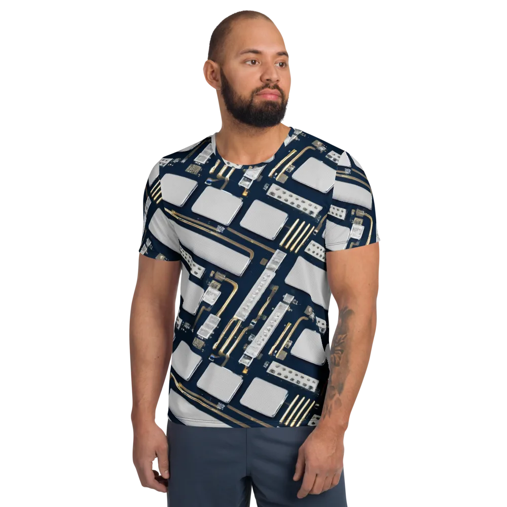 Aurum Interface on Men's Athletic T-Shirt — Front