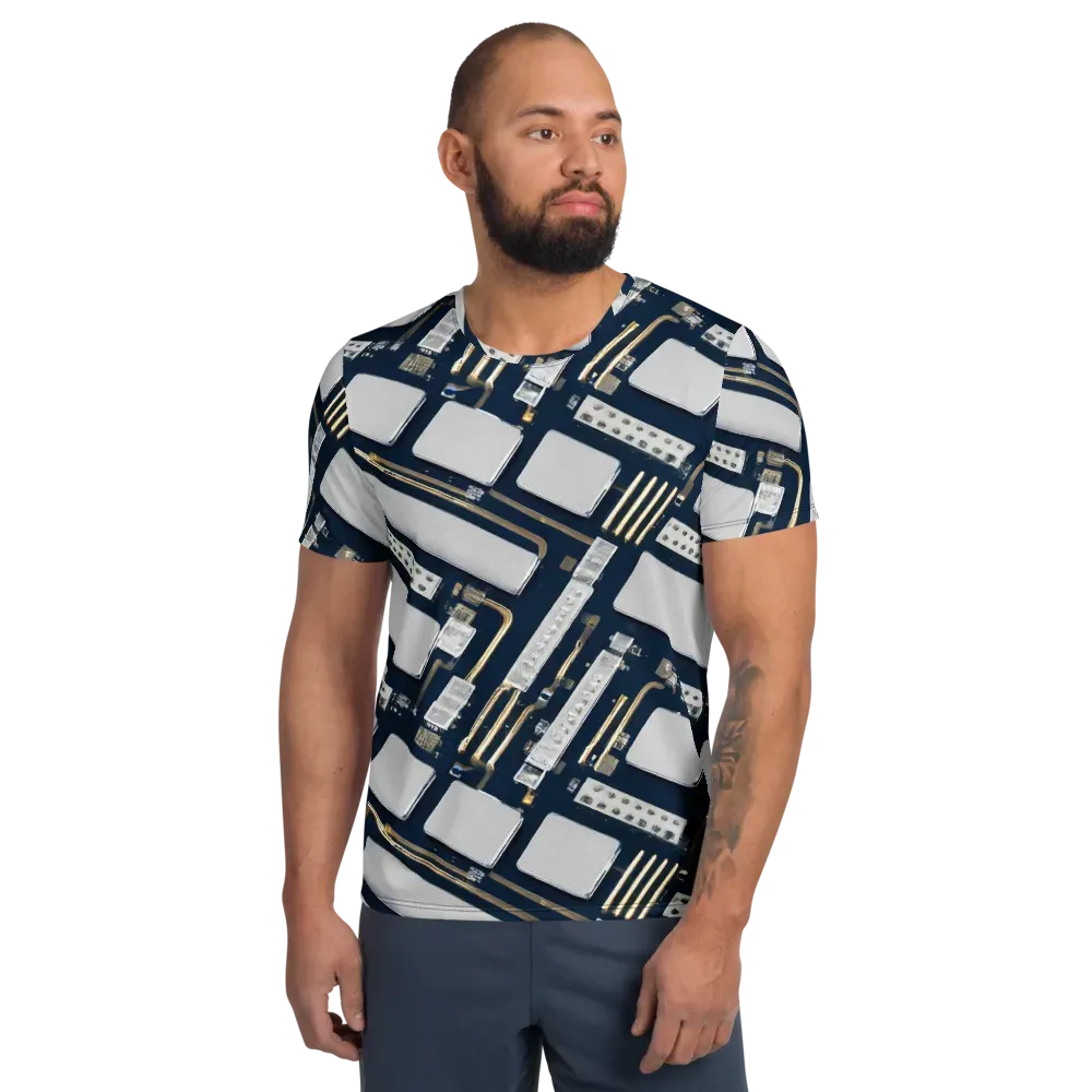 Aurum Interface on Men's Athletic T-Shirt — Front