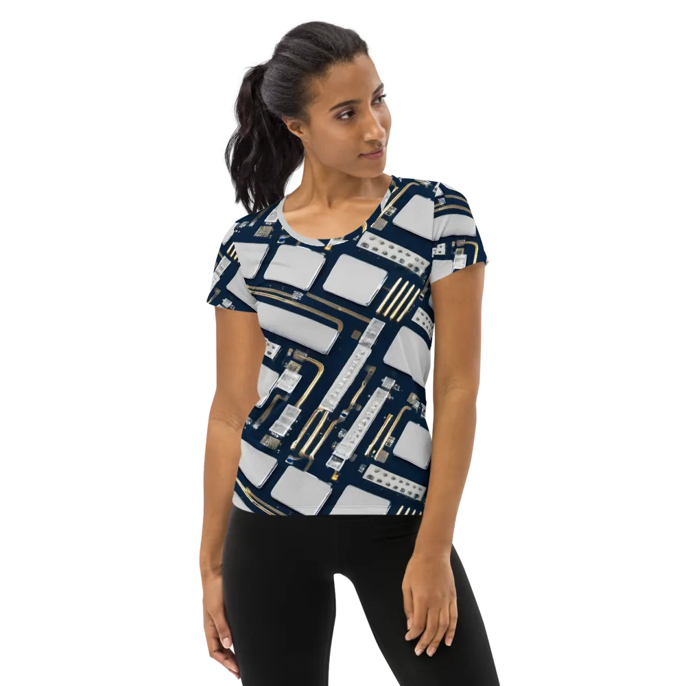 Aurum Interface on Women's Athletic T-Shirt — Front