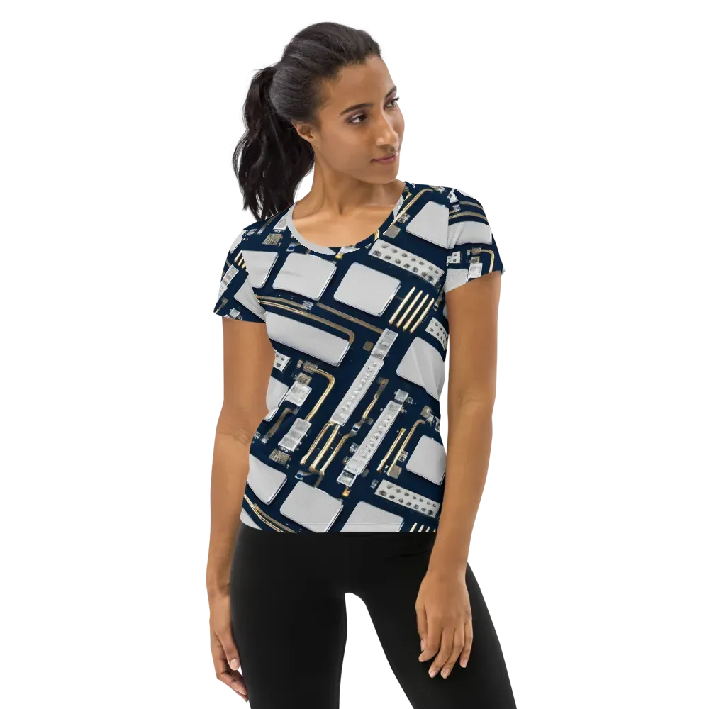 Aurum Interface on Women's Athletic T-Shirt — Front