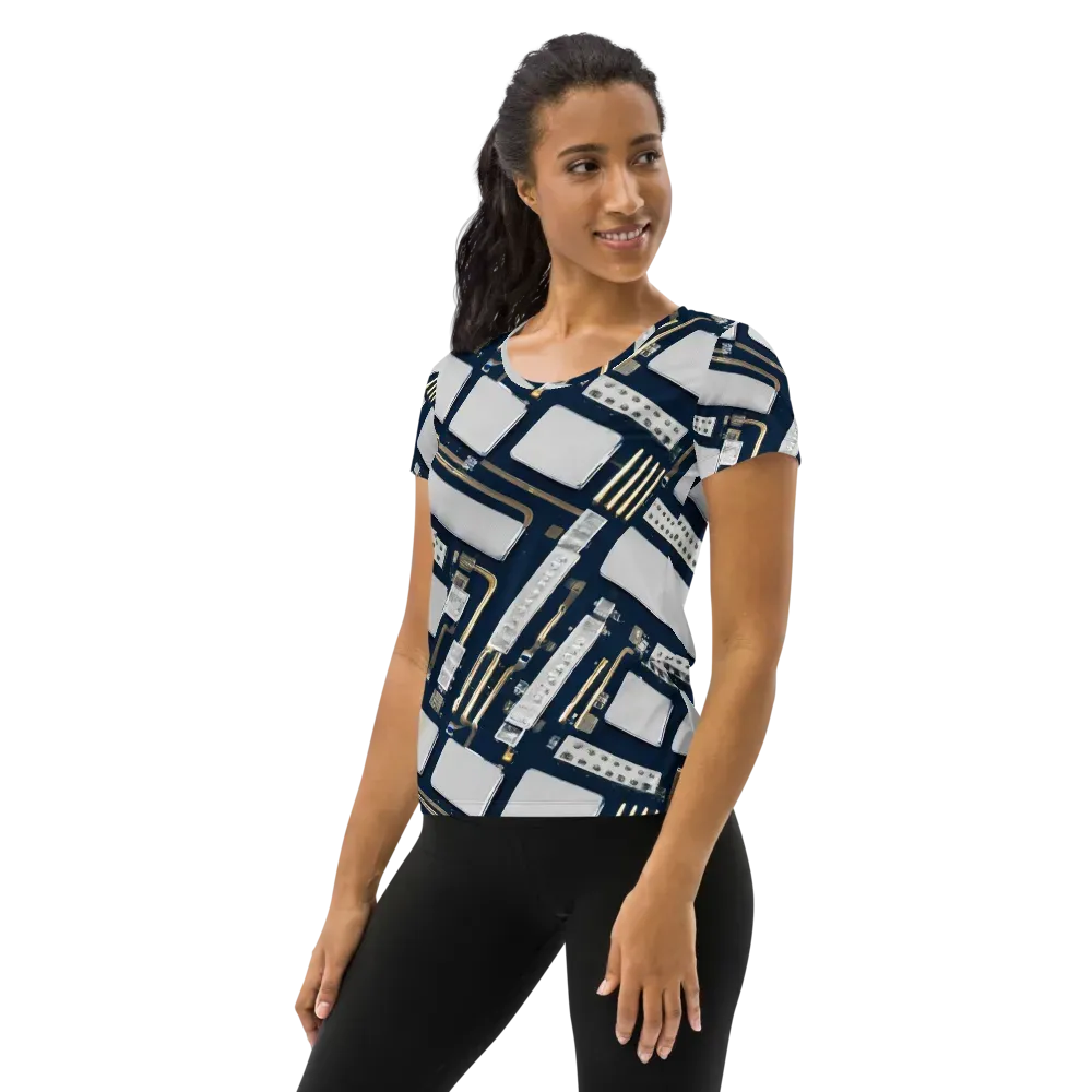 Aurum Interface on Women's Athletic T-Shirt — Left