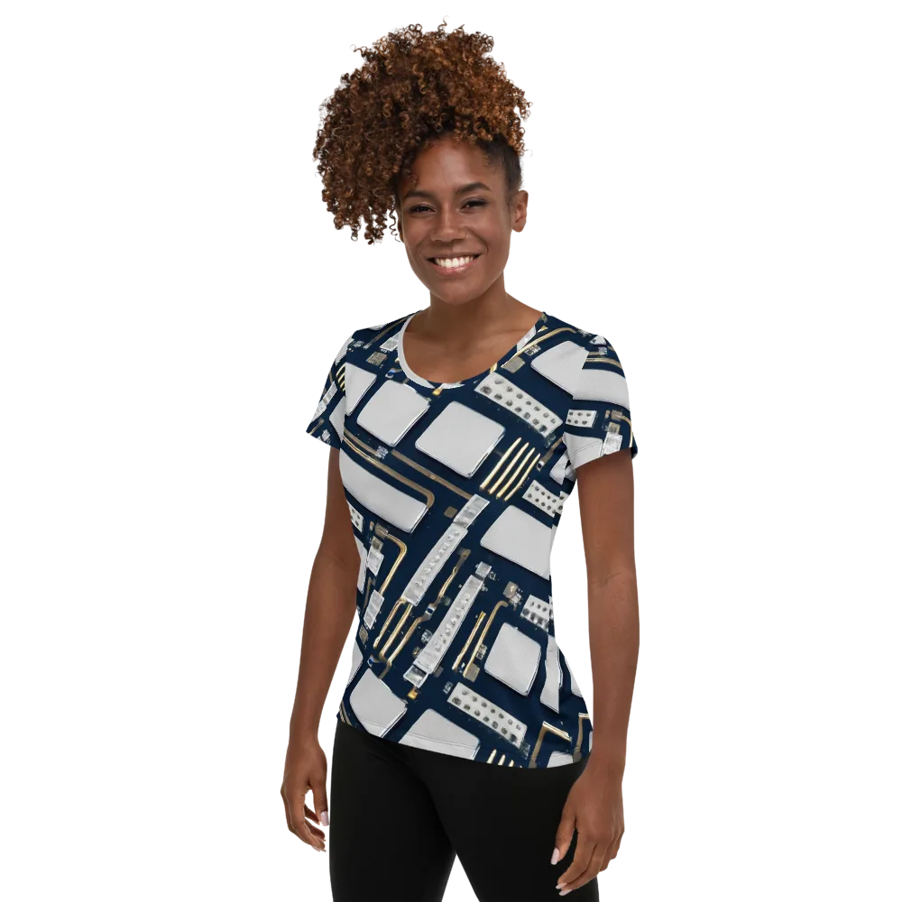 Aurum Interface on Women's Athletic T-Shirt — Left