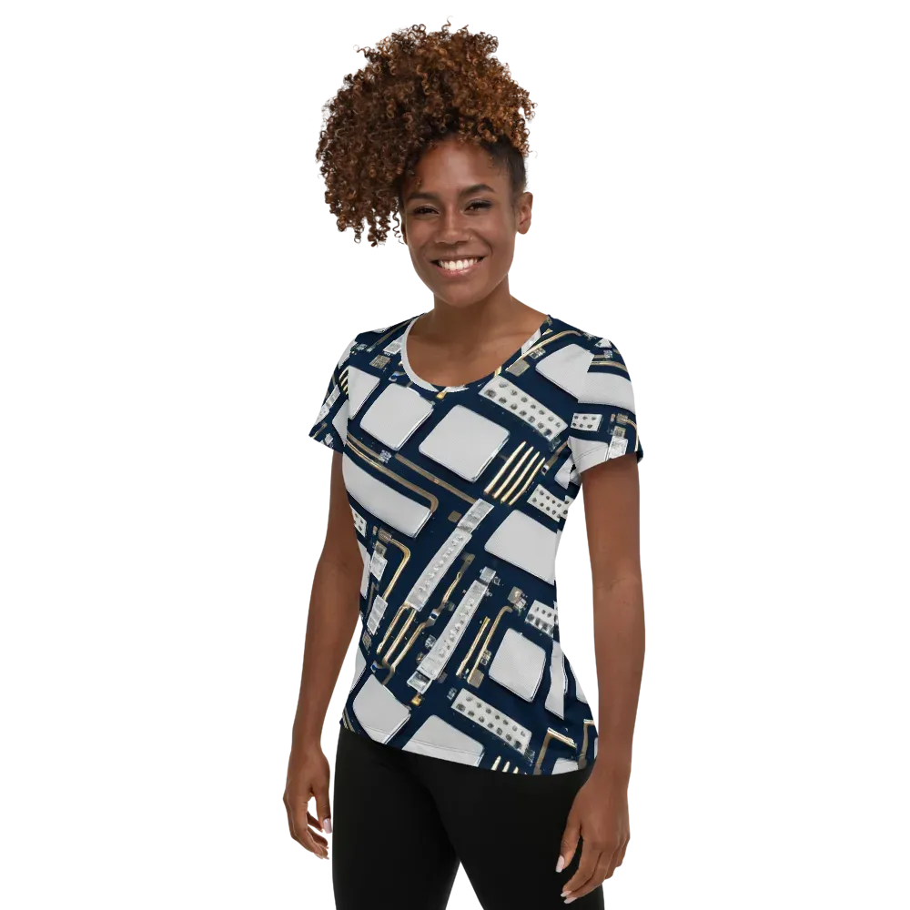 Aurum Interface on Women's Athletic T-Shirt — Left