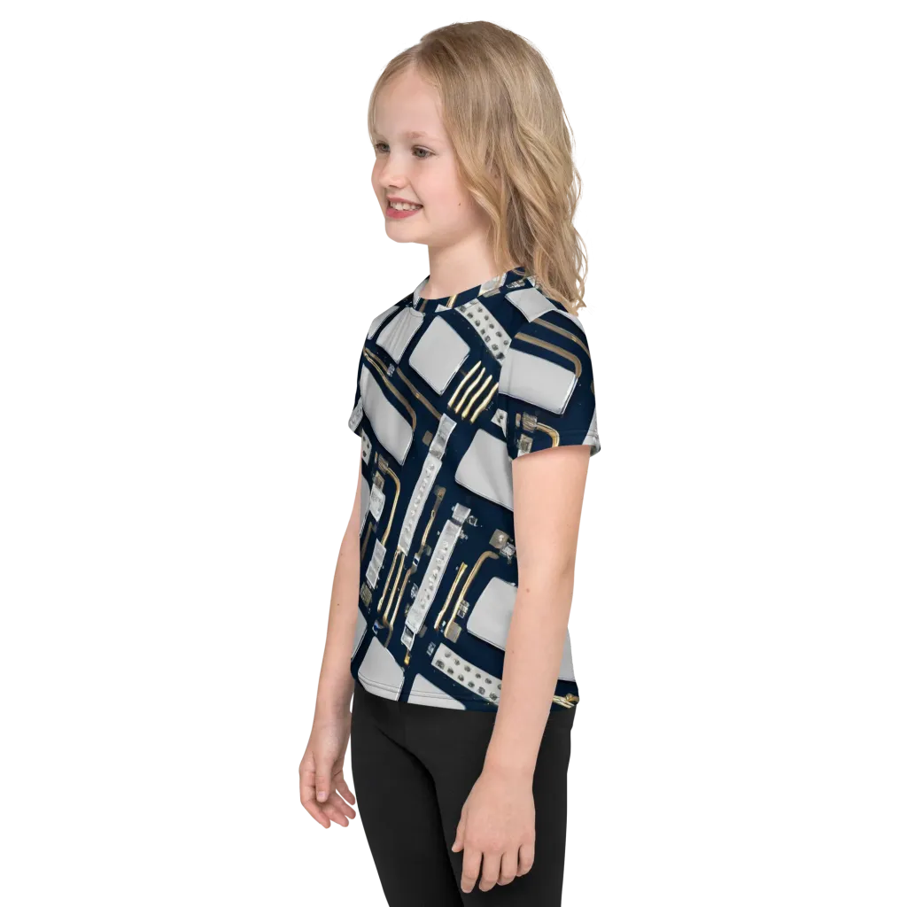 Aurum Interface on Kids Crew Neck T-Shirt — Left