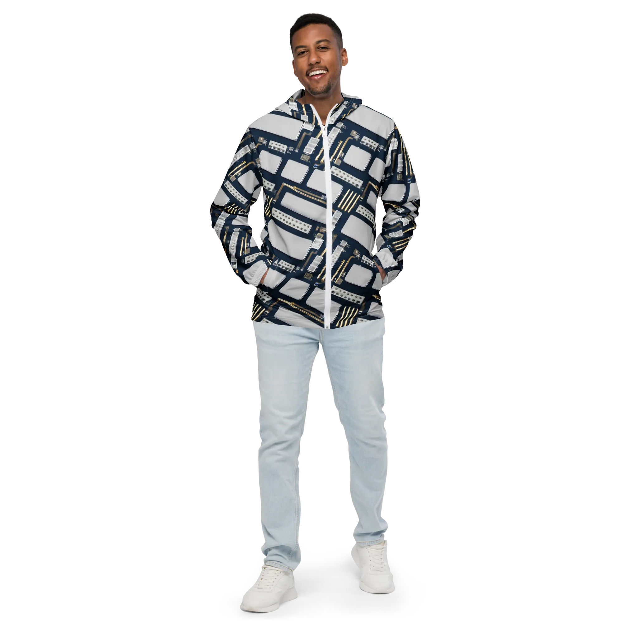 Aurum Interface on Men's Windbreaker — Front