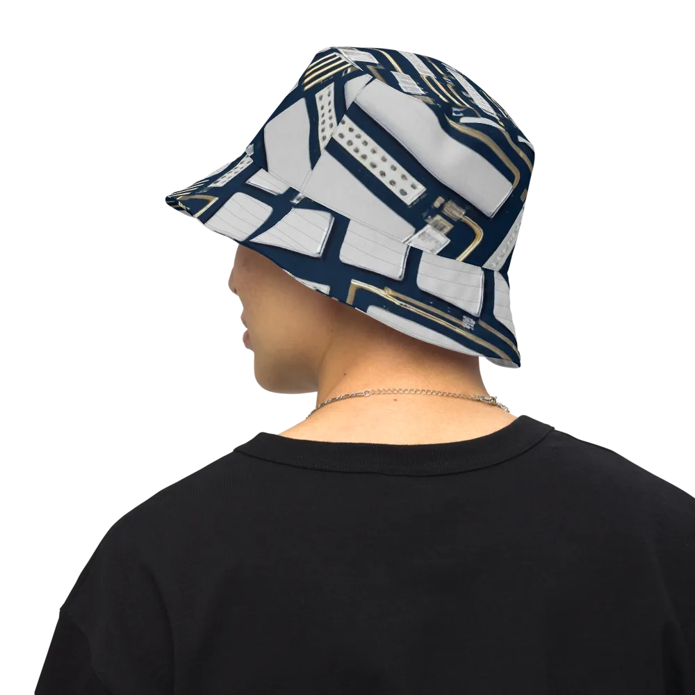 Aurum Interface on Reversible Bucket Hat — Back Inside