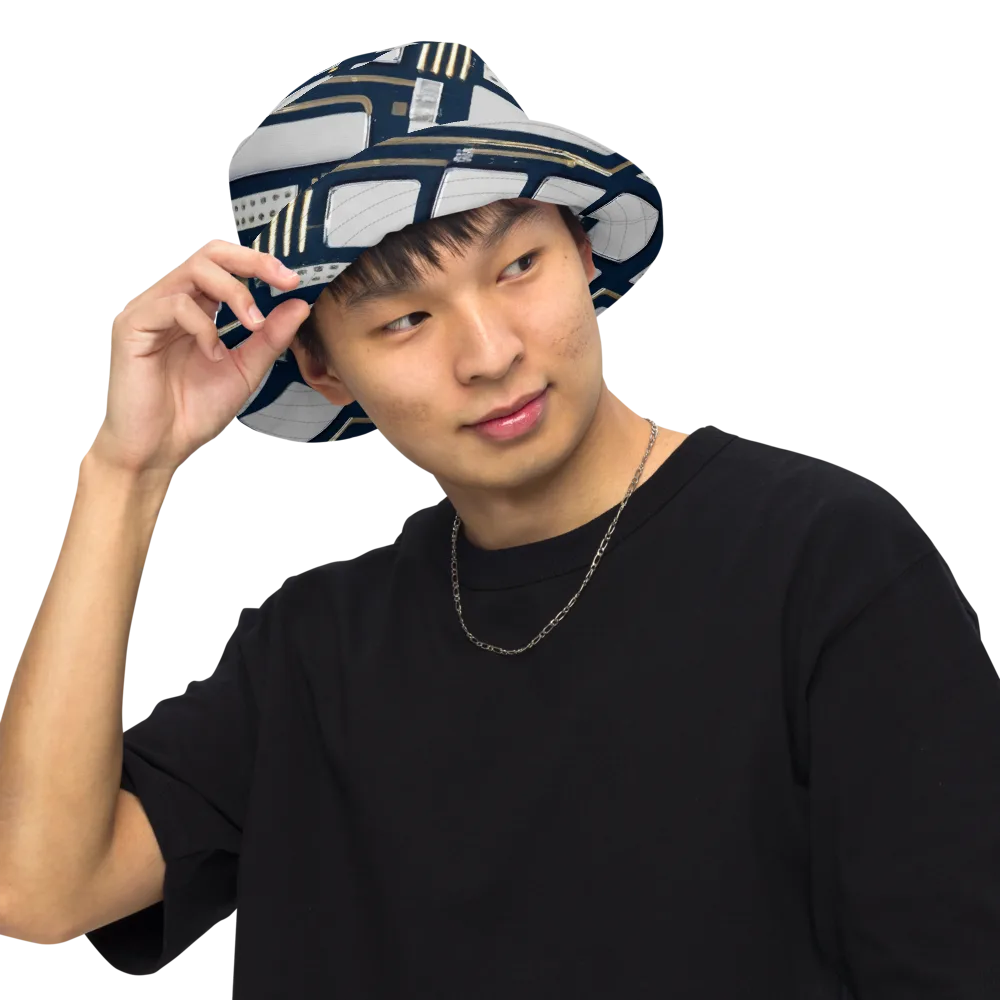 Aurum Interface on Reversible Bucket Hat — Front Inside