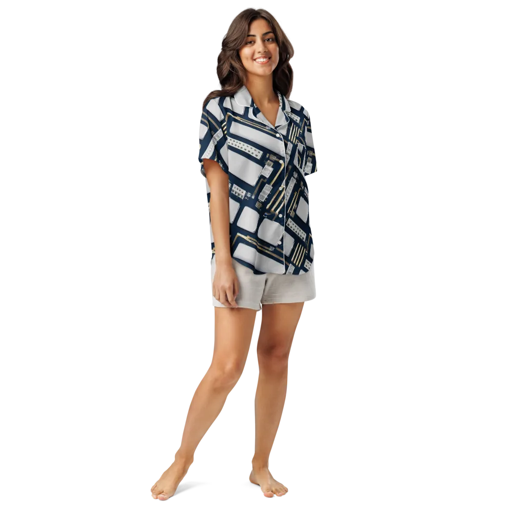Aurum Interface on Women's Short Sleeve Pajama Top — Front