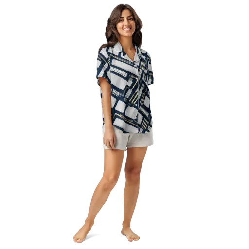 Aurum Interface on a Women's Short Sleeve Pajama Top