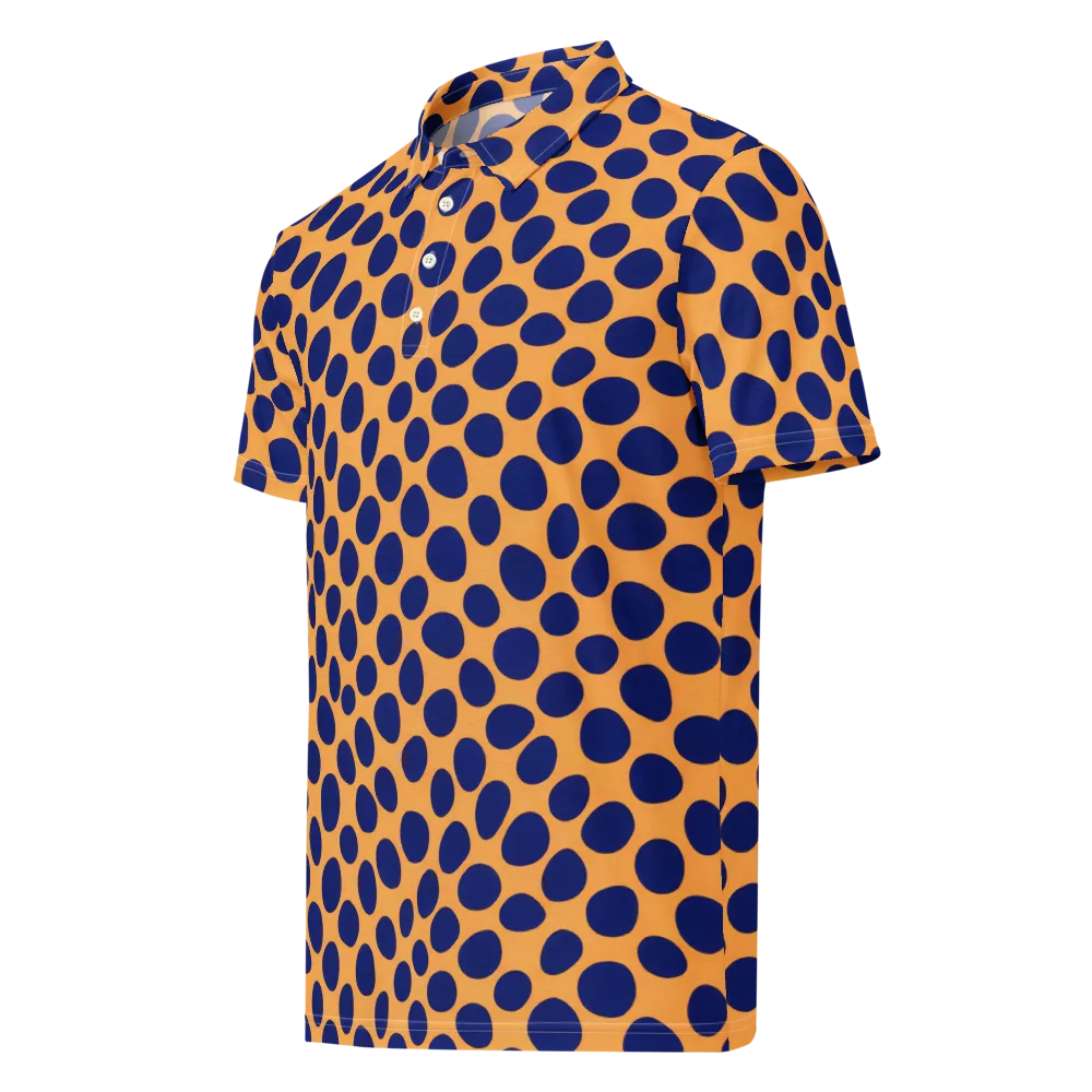 Cobalt Safari on Men's Slim Fit Polo Shirt — Left Front