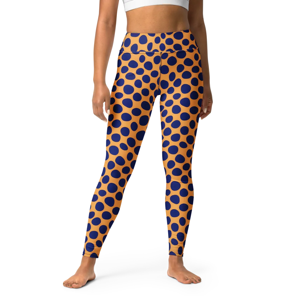 Cobalt Safari on Yoga Leggings — Front