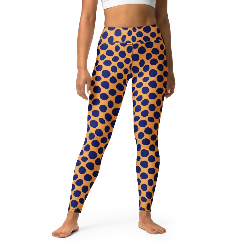 Cobalt Safari on Yoga Leggings — Front