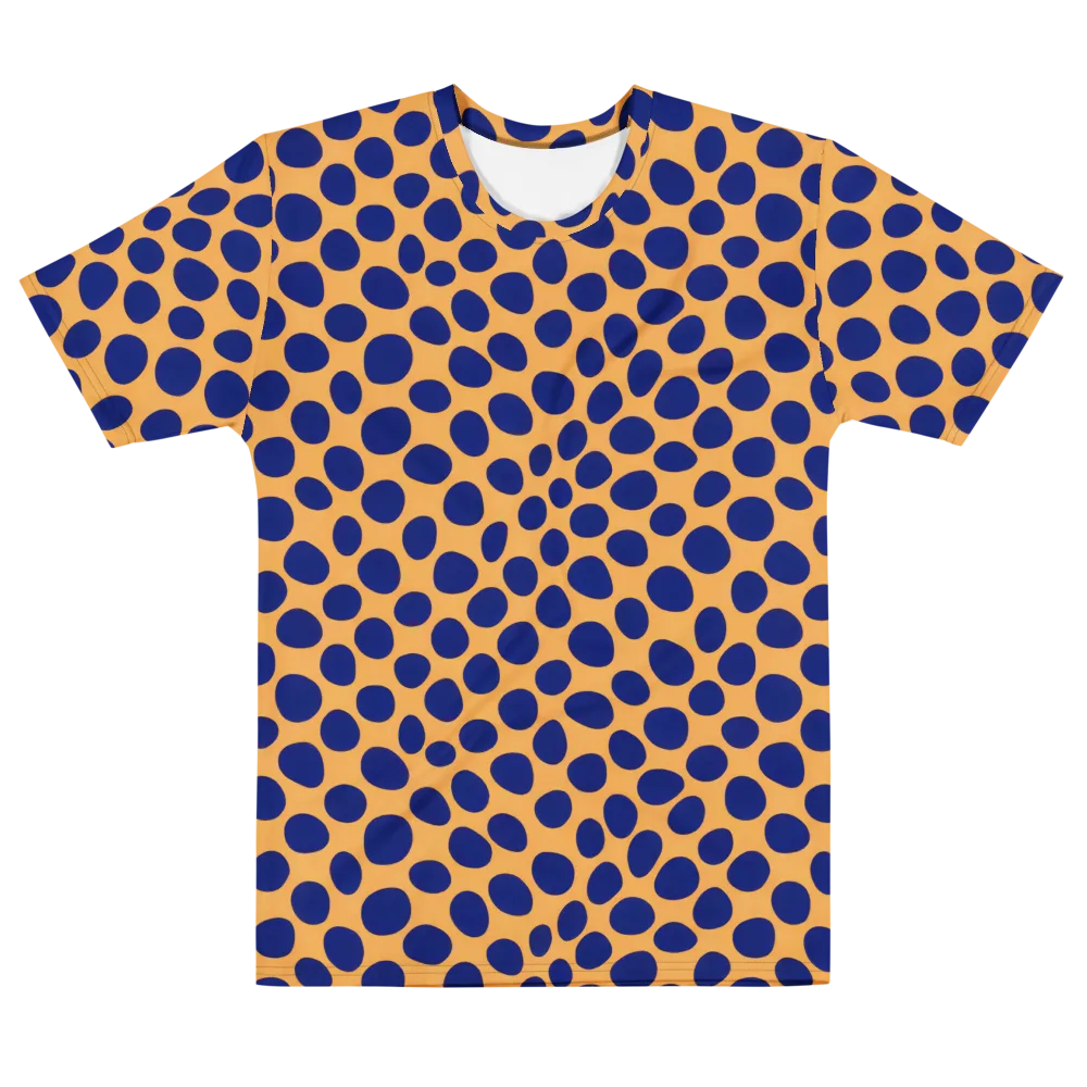 Cobalt Safari on Men's Cotton Crew Neck T-Shirt — Front