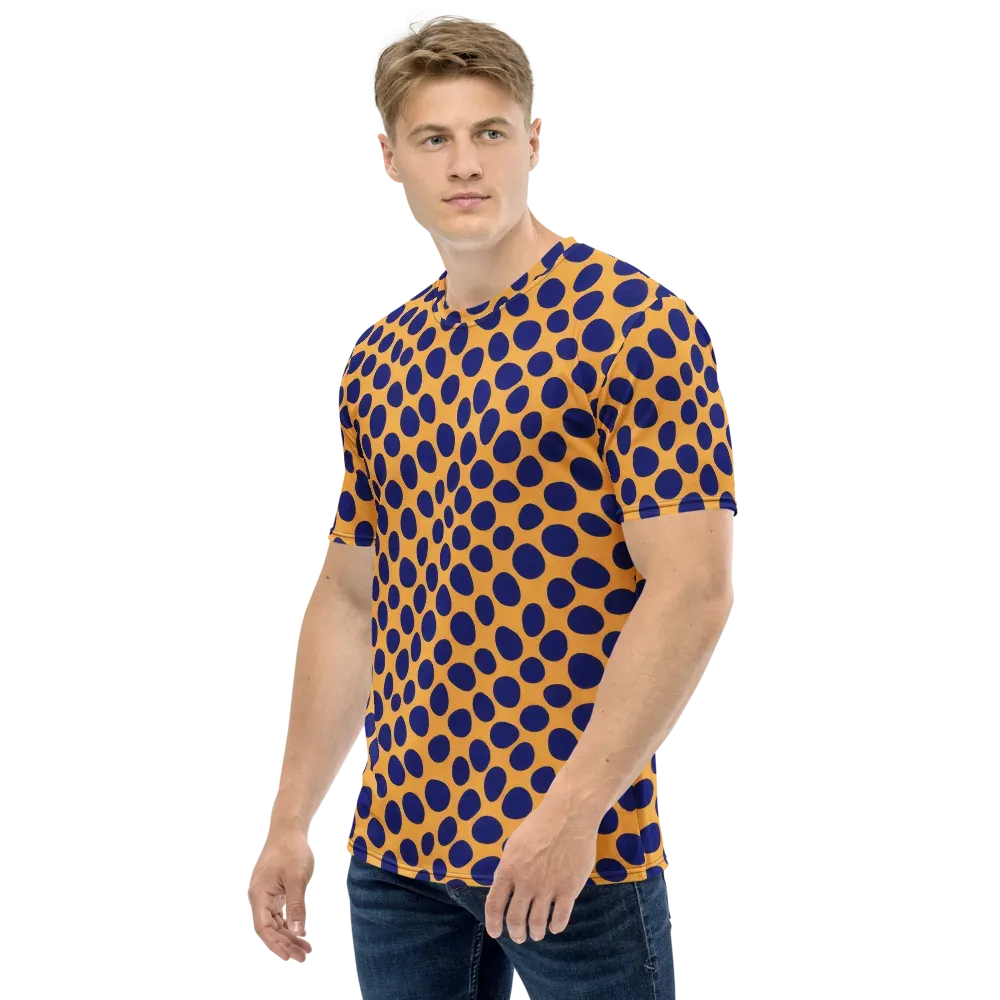 Cobalt Safari on Men's Crew Neck T-Shirt — Left