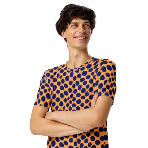 Cobalt Safari on a Men's Crew Neck T-Shirt