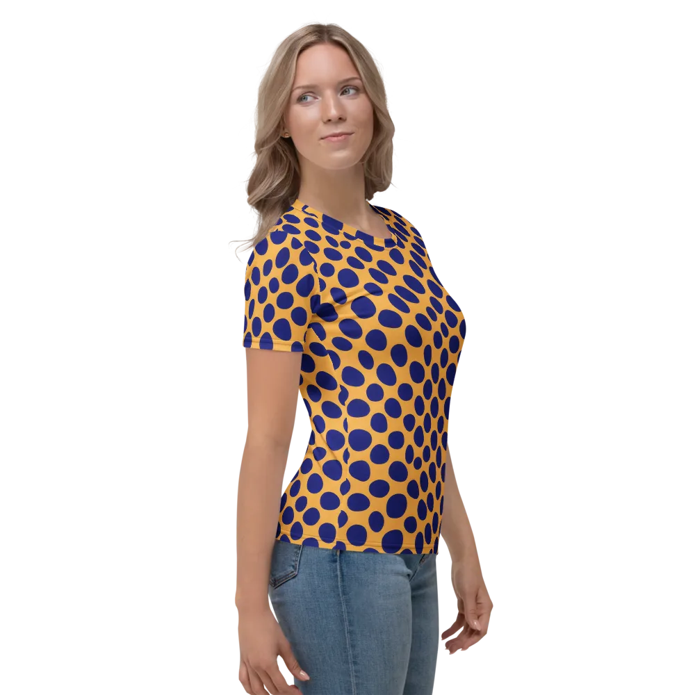 Cobalt Safari on Women's Crew Neck T-Shirt — Right