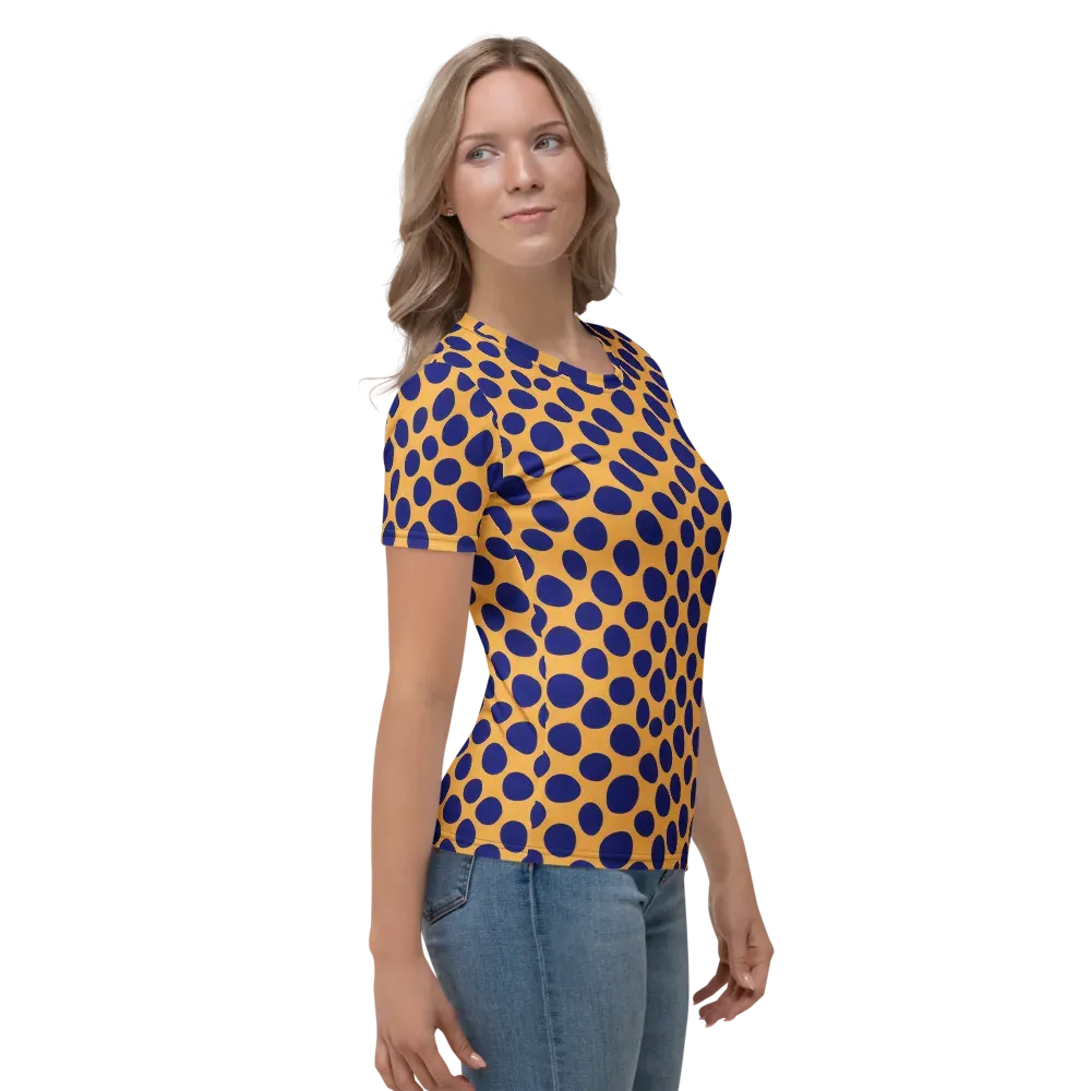 Cobalt Safari on Women's Crew Neck T-Shirt — Right