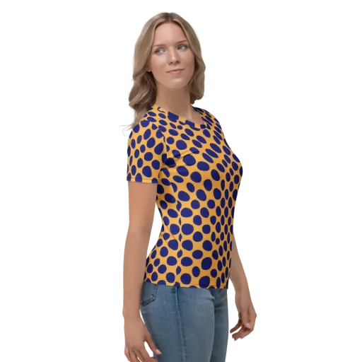 Cobalt Safari on a Women's Crew Neck T-Shirt