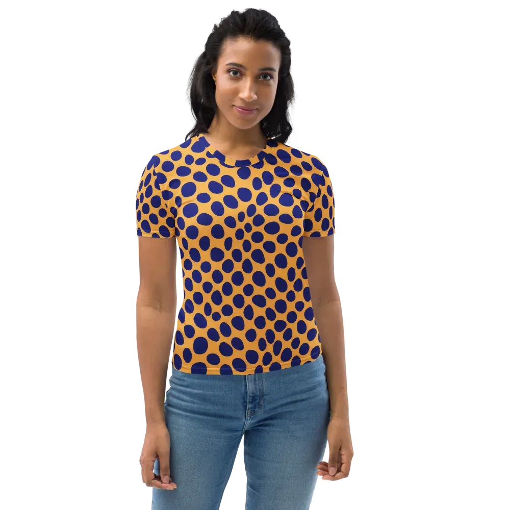 Cobalt Safari on Women's Crew Neck T-Shirt — Front