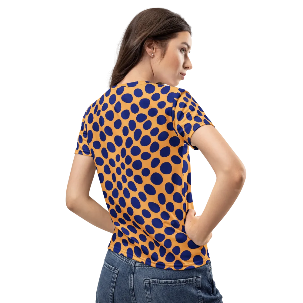Cobalt Safari on Women's Crew Neck T-Shirt — Back