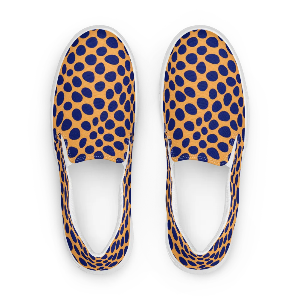 Cobalt Safari on Men's Slip-On Canvas Shoes — Front