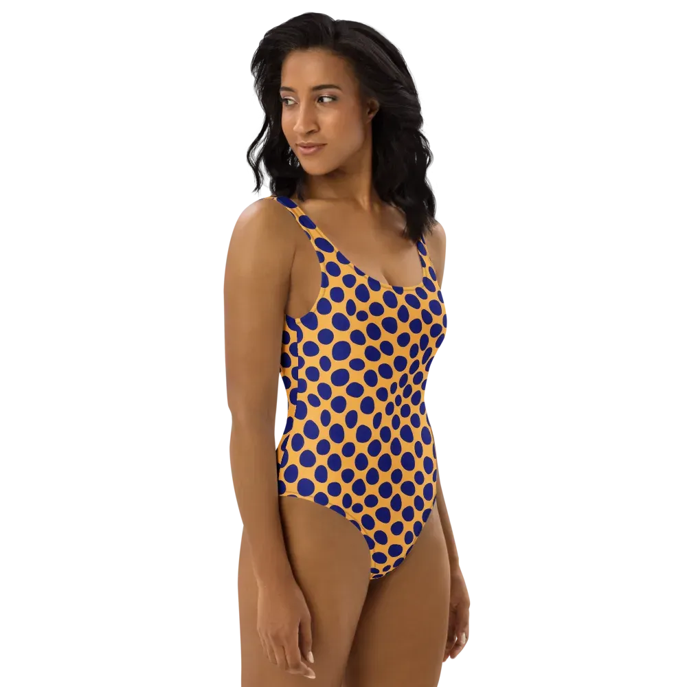 Cobalt Safari on One-Piece Swimsuit — Right