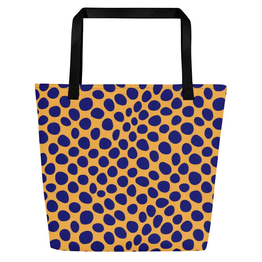 Cobalt Safari on Large Tote Bag W/ Pocket — Front