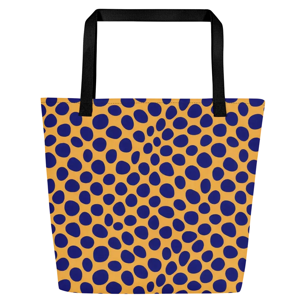 Cobalt Safari on Large Tote Bag W/ Pocket — Front