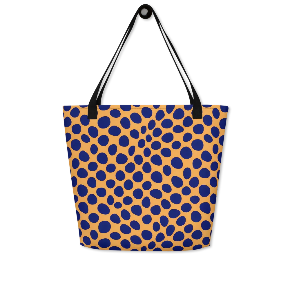 Cobalt Safari on Large Tote Bag W/ Pocket — Front