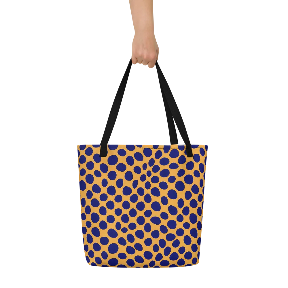 Cobalt Safari on Large Tote Bag W/ Pocket — Front