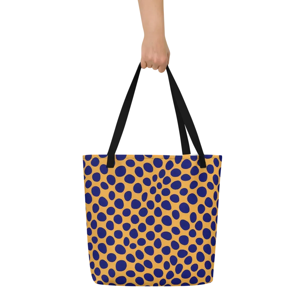 Cobalt Safari on Large Tote Bag W/ Pocket — Front