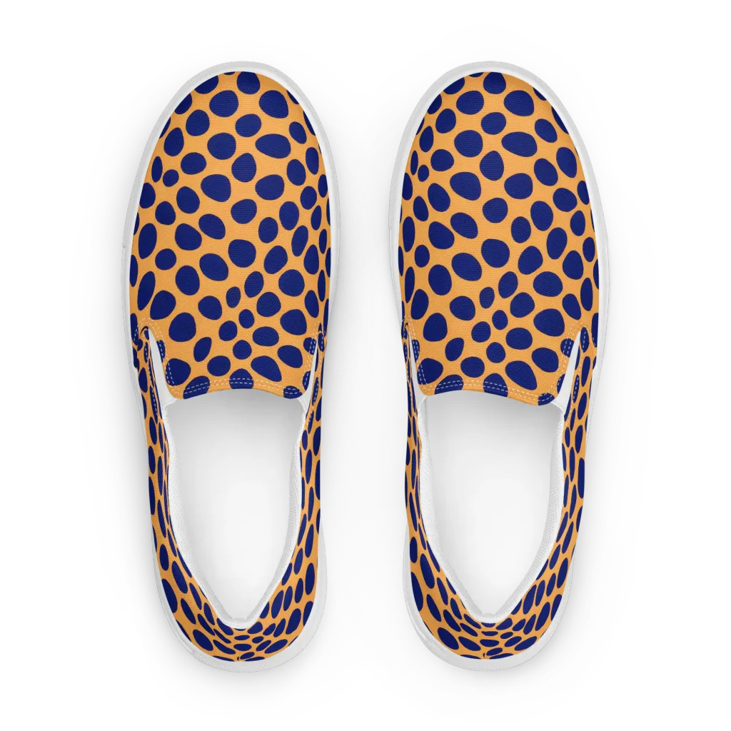 Cobalt Safari on Women's Slip-On Canvas Shoes — Front