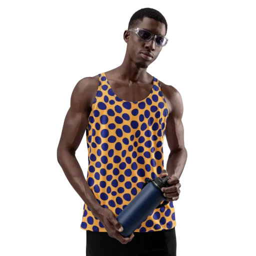 Cobalt Safari on a Men's Tank Top