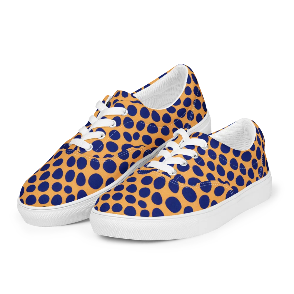 Cobalt Safari on Men's Lace-Up Canvas Shoes — Left Front
