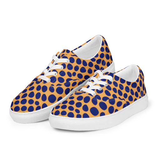 Cobalt Safari on a Men's Lace-Up Canvas Shoes