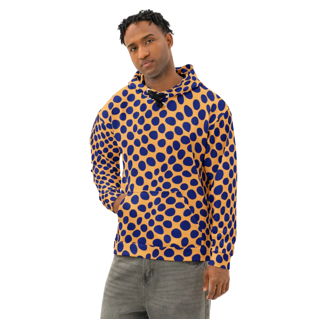 Cobalt Safari on Cotton Hoodie — Left Front