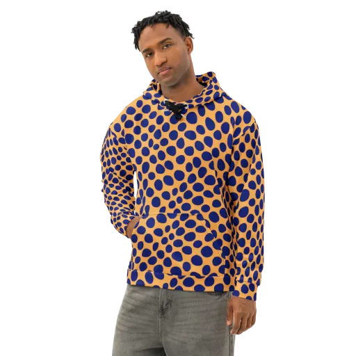 Cobalt Safari on a Cotton Hoodie