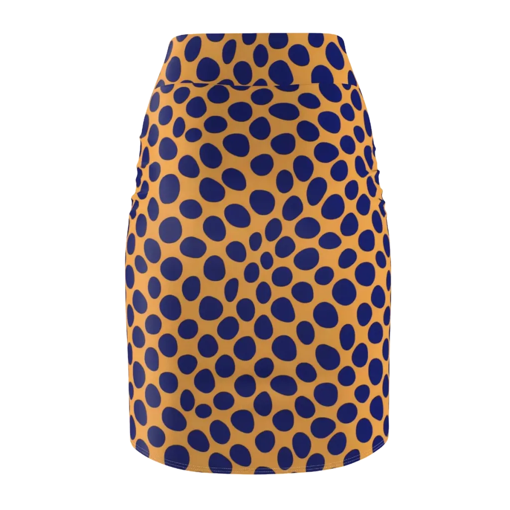 Cobalt Safari on Pencil Skirt — Back