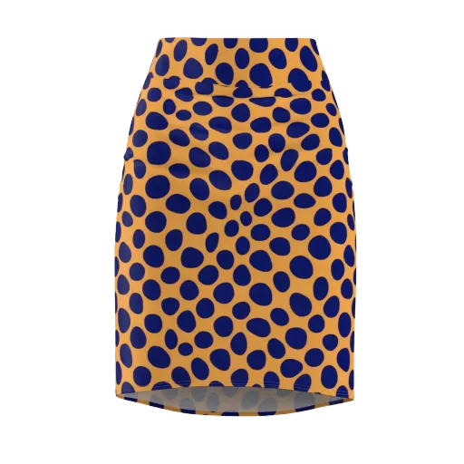 Cobalt Safari on a Pencil Skirt