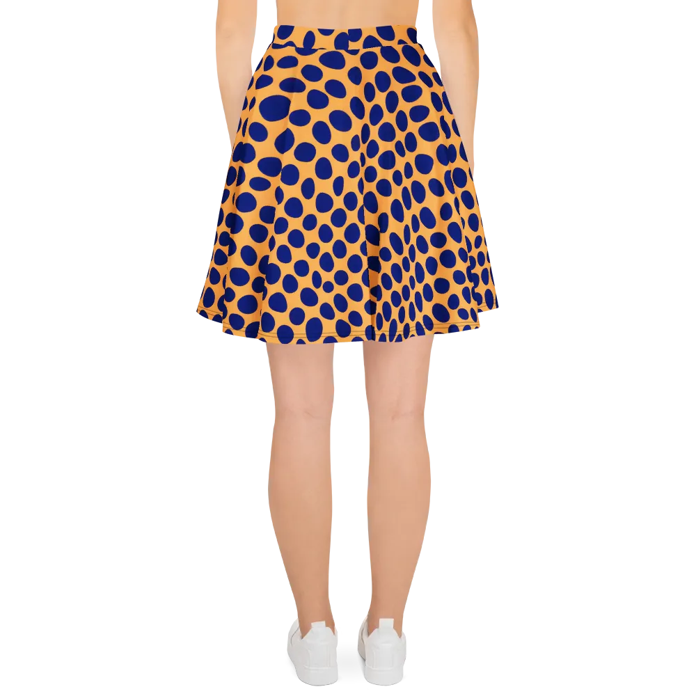 Cobalt Safari on Skater Skirt — Back