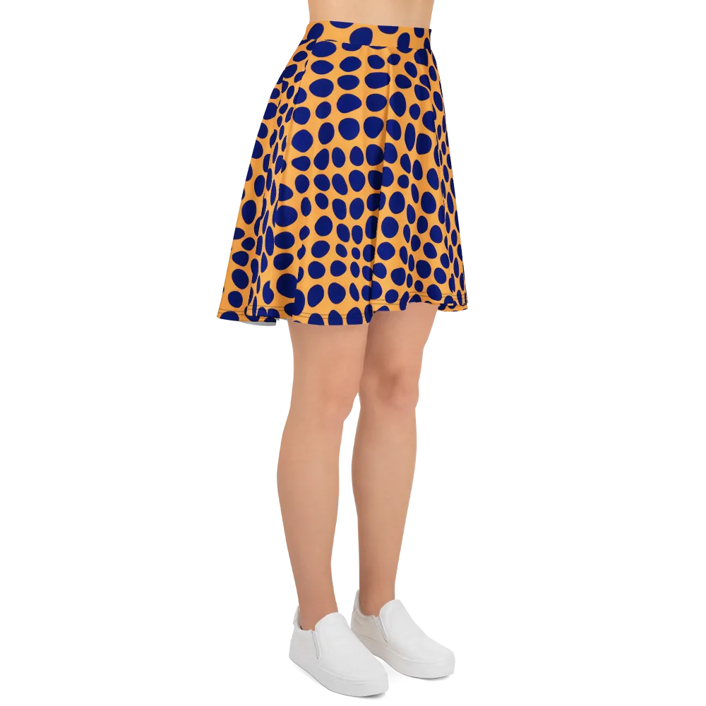 Cobalt Safari on Skater Skirt — Right