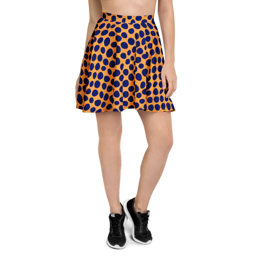 Cobalt Safari on Skater Skirt — Front