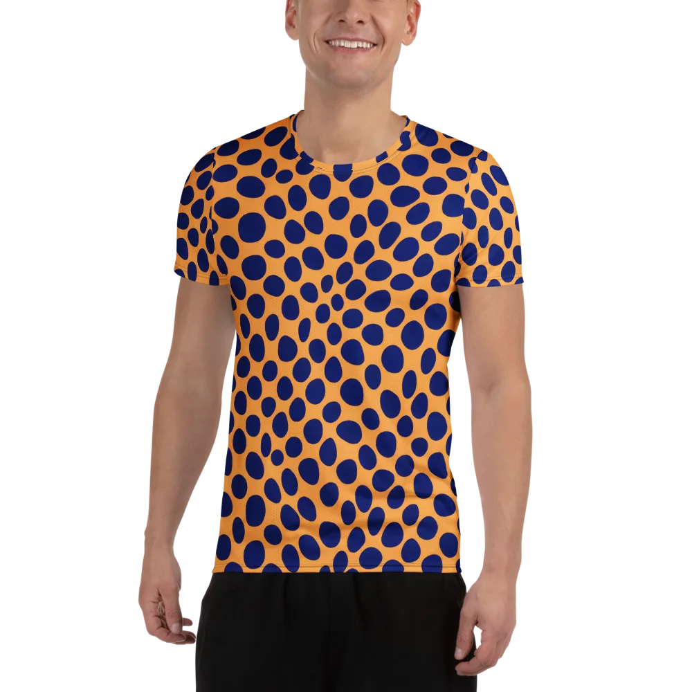 Cobalt Safari on Men's Athletic T-Shirt — Front