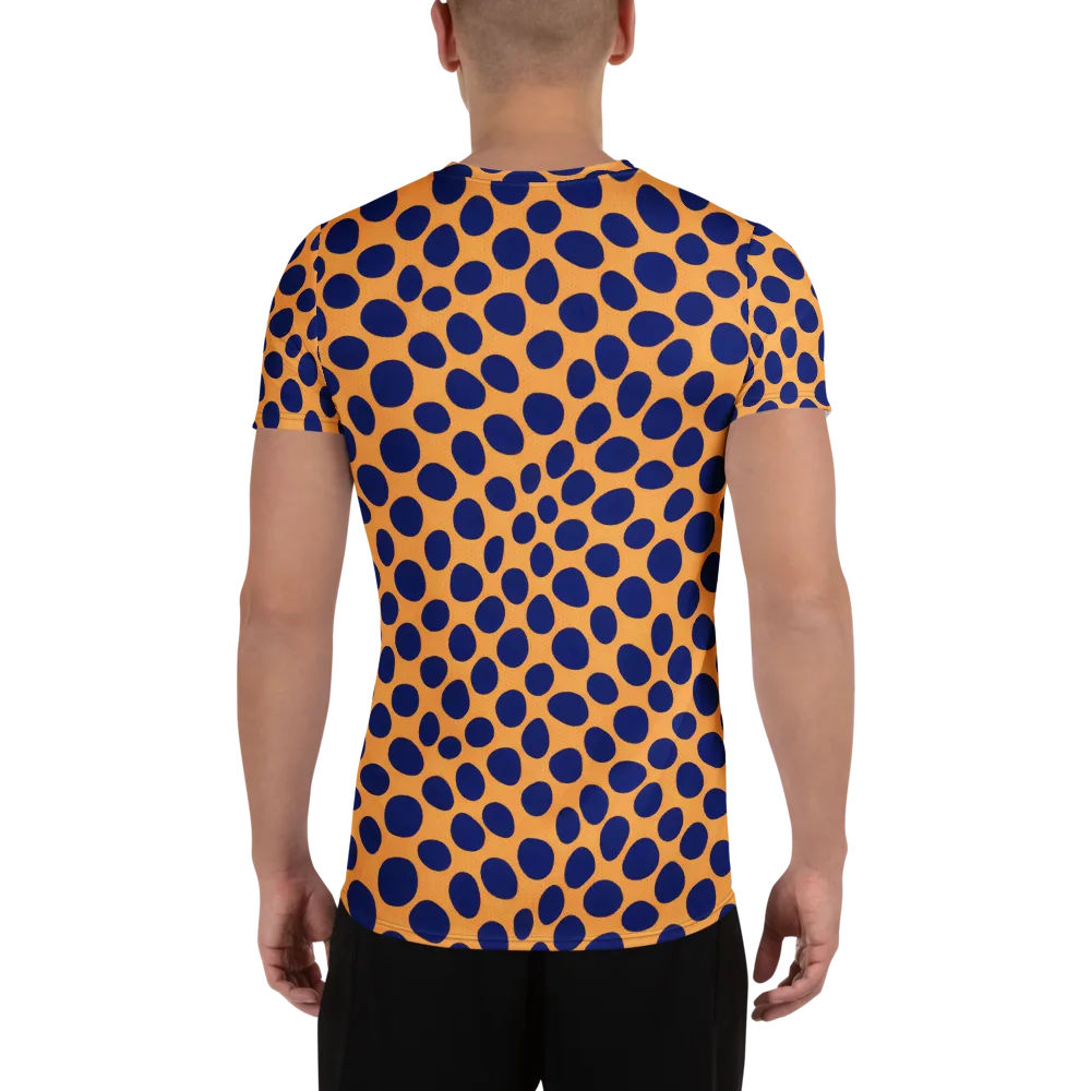 Cobalt Safari on Men's Athletic T-Shirt — Back