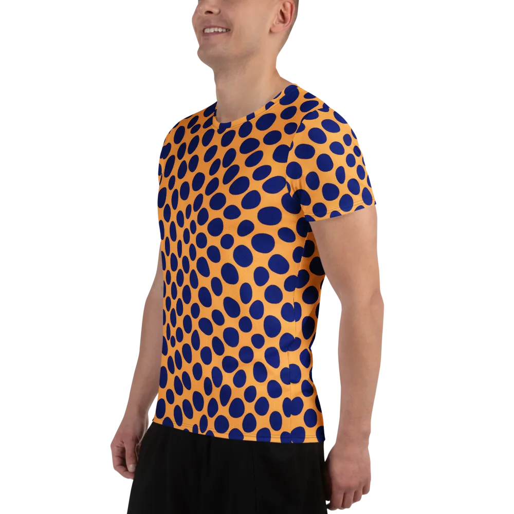 Cobalt Safari on Men's Athletic T-Shirt — Left